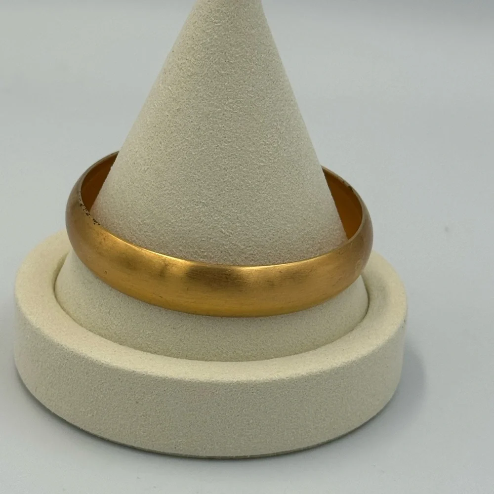 Vintage Gold Tone Bangle Set Nugget Twist Rope &‎ Wide Satin Cuff